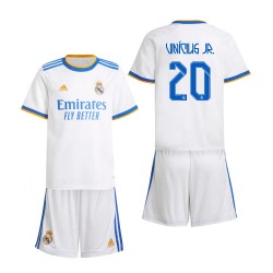 Camisola Real Madrid Vinicius Junior 20 Criança Equipamento Primeiro 2021-2022 Manga Curta